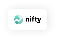The Nifty logo featuring a circular teal icon next to lowercase black text on a white background.