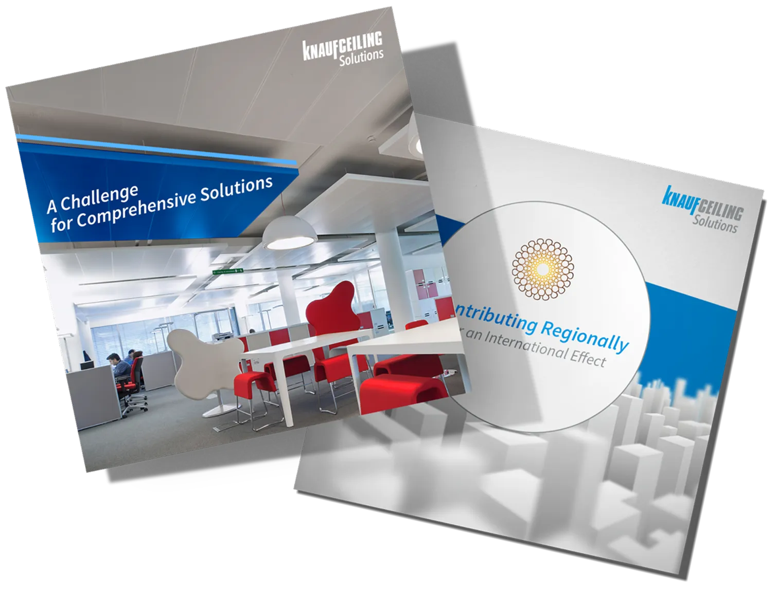 Office space with promotional materials