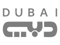 Dubai Tv logo in grey