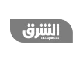 Sharq News logo in grey
